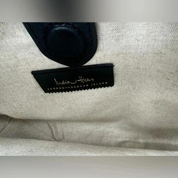 India Hicks Black Bag with Orange  Insert - Picture 8 of 16